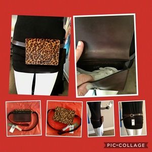 🍭Leopard Print Italian Leather Belt Bag🍬
